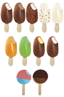 Mini ice cream sticks